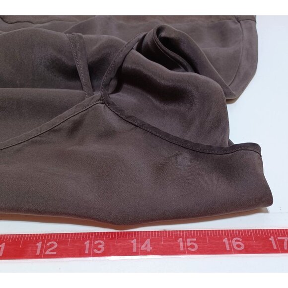 Gold Hawk Chocolate Brown Silk Chemise Slip Dress Womens S Y2K Style Glam Luxury - Picture 5 of 6